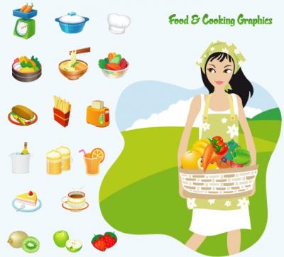 17 Food cooking icons Preview