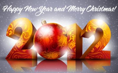 2012 New Year Numbers Vector Preview