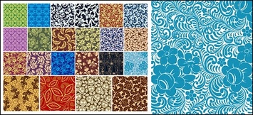 22, Continental classical pattern tiled background material vector Preview