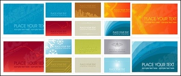 Backgrounds - A number of card template vector 2 