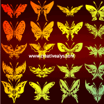 Abstract Butterflies Vectors Preview