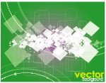 Abstract Green Square Vector Background Preview
