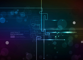 Abstract technology vector line and bokeh background