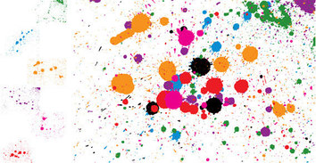 Acid color splatters free vector Preview