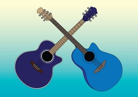 Acoustic Guitars Vectors Preview