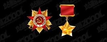 Ornaments - Ai Format, Keyword: Vector Material, Decoration, Medal, The Gold 