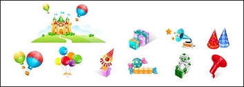 ai vector format! Playground, balloons, clowns, fun…… Preview