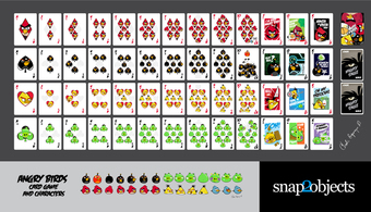 Angry Birds Vector Playing Card Deck and Vector Characters Preview