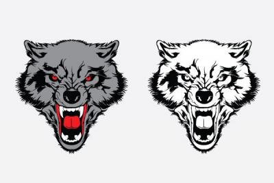 Angry Wolf Vector Graphic Preview
