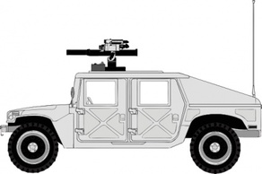 Armed Hummer clip art Preview