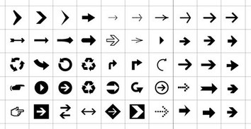 Arrow icons free vector