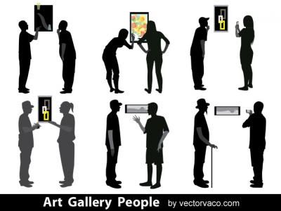 Art Gallery People Silhouettes