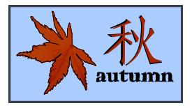 Autumn Badge - in Kanji