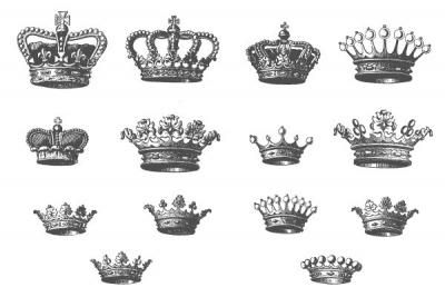 Awesome Vector Grunge Crowns Preview