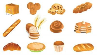 Bakery Products Vector Preview