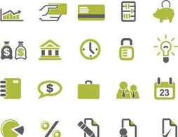 Business - Banks and business icons set 