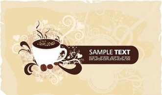 Banner with coffeecup Preview