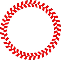 Baseball Stitches in a Circle Vector Preview
