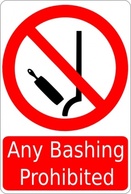 Bashing Prohibited Sign clip art Preview