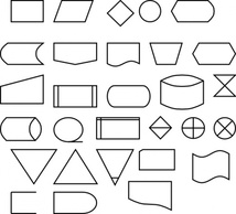 Business - Berteh Flow Diagram Symbols clip art 