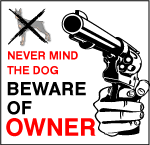 Beware Of Owner Vector Sign Preview