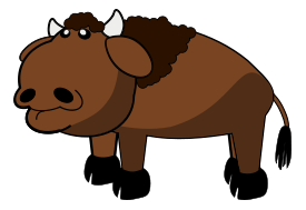 Cartoon - Bison 