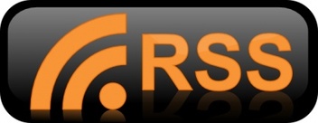 Black Button RSS News Glassy Blog Posts Syndication Preview