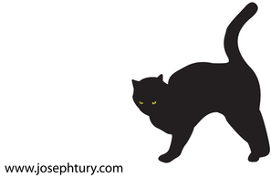 Animals - Black Cat Silhouette Vector 