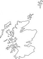 Black Geography Outline Europe Map Scotland Silhouette White Cartoon Great Britain Blank Maps Preview