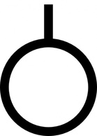 Black Map Symbol Circle Round Japanese Orchard 
