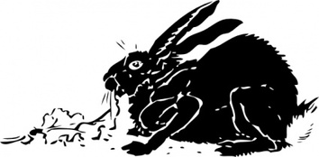 Black Rabbit clip art Preview