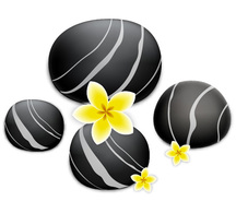 Black Stones with Flower Preview