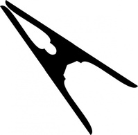 Black Symbol Silhouette Clip Tweezers