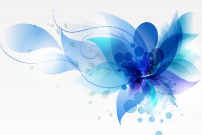 Abstract - Blue Abstract Flower Vector Background 