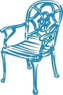 Objects - Blue Chair clip art 