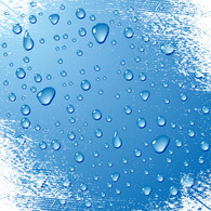 Blue water drops vector Preview