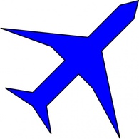 Boing Blue Freight Plane Icon clip art Preview