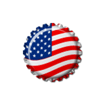Bottle Cap In Usa Flag