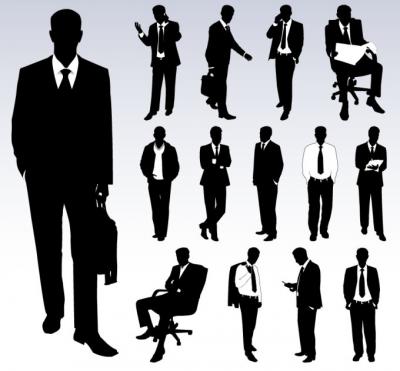 Businessmen Silhouettes Vector Preview
