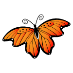 Butterfly Orange Vector Image