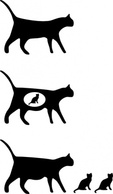 Cat Lumen Computer Black Small Silhouette Design Studio Icons White Cats Lume Pregnant Animal Tail ...