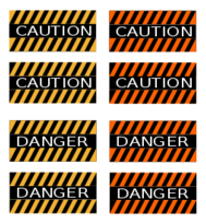Signs & Symbols - Caution and Danger Signs 