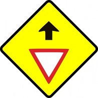 Caution Give Way Sign clip art Preview