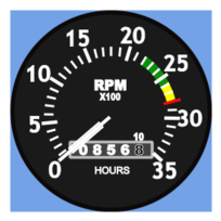 Cessna Type Aircraft Tachometer Preview
