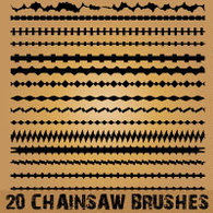 Chainsaw Line Brushes for Illustrator Preview
