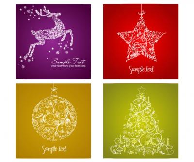 Christmas Cards Vector Preview