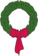 Holiday & Seasonal - Christmas Wreath clip art 