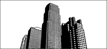 Buildings - City high-rise building material vector 