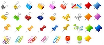 Clips and pins vector Preview