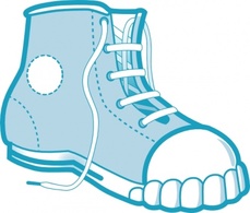 Fashion - Clothing Blue Boot clip art 